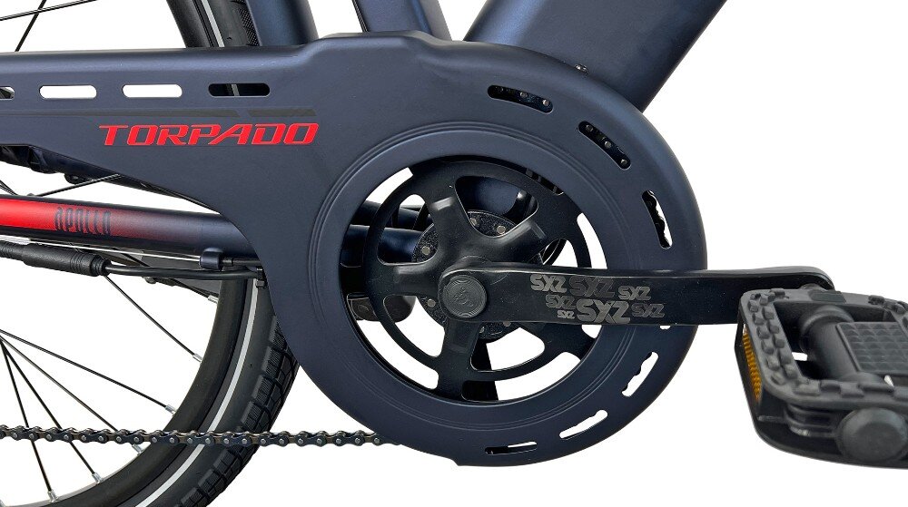 Rower elektryczny TORPADO Apollo M54 M21 28 cali Niebieski