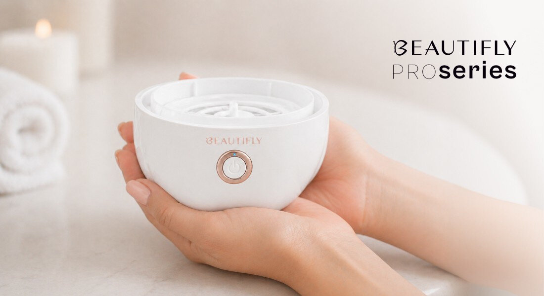 Sauna do twarzy BEAUTIFLY Skinmist Pro zdjęcie lifestyle pielęgnacja skóry wsparcier zatoki katar Ciepła, nawilżająca para funkcje beauty 