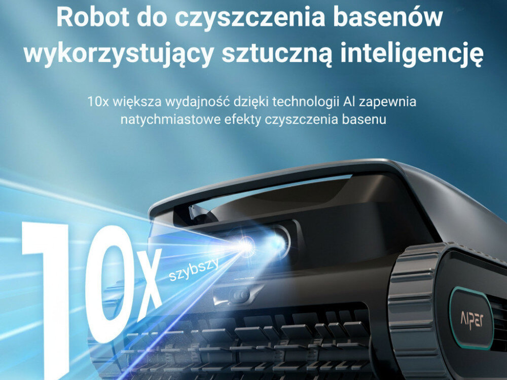 Robot do czyszczenia basenów AIPER Scuba V3, Robot, basen, czyszczenie, automatyzacja, Kamera urządzenia wykrywająca zanieczyszczenia w basenie.