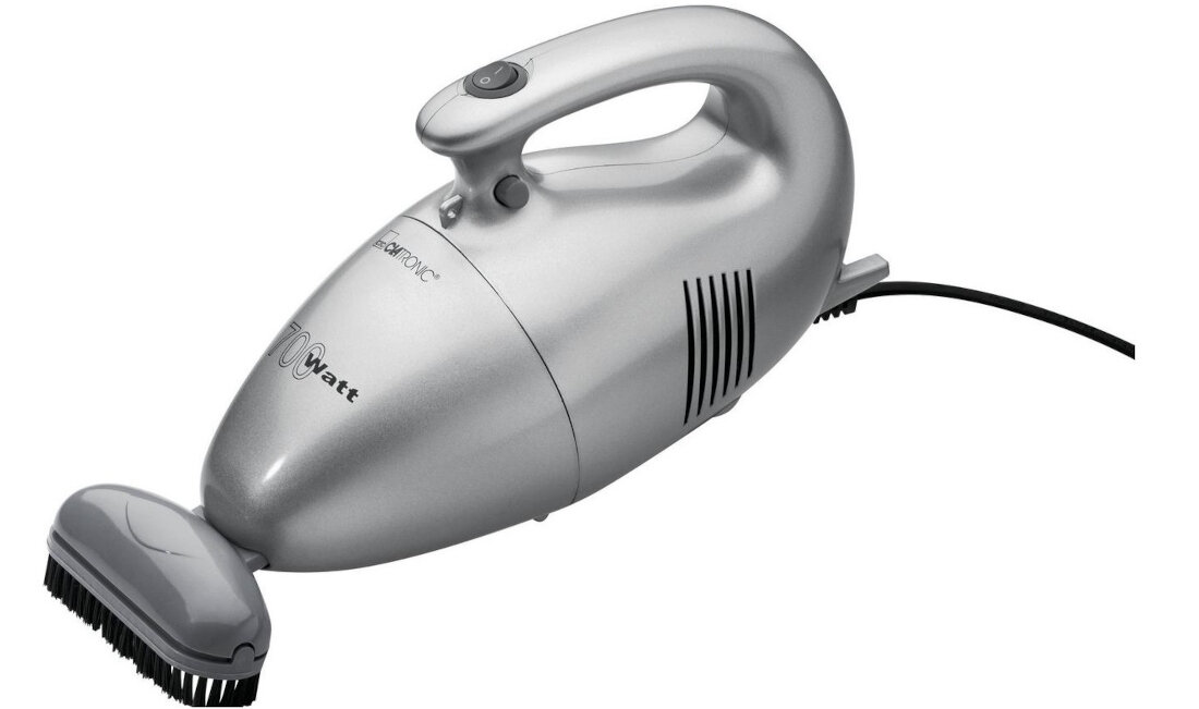 Srebrny odkurzacz ręczny z widocznym logo \'media expert\' i napisem \'700 Watt\'.