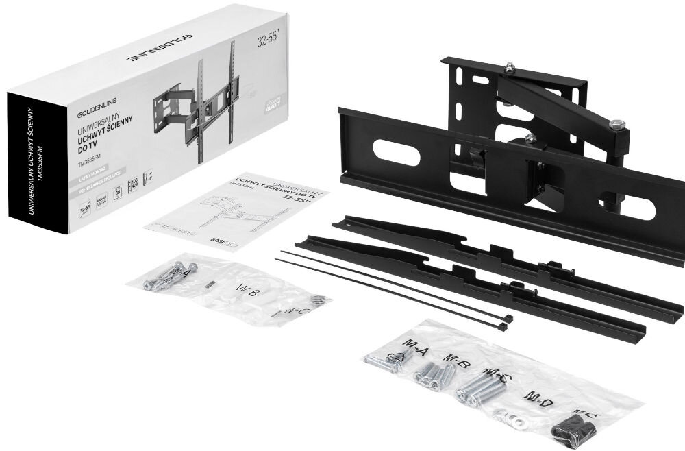 Uchwyt GÖTZE & JENSEN do TV 32 - 55 cali TM3535FM zawartosc opakowania