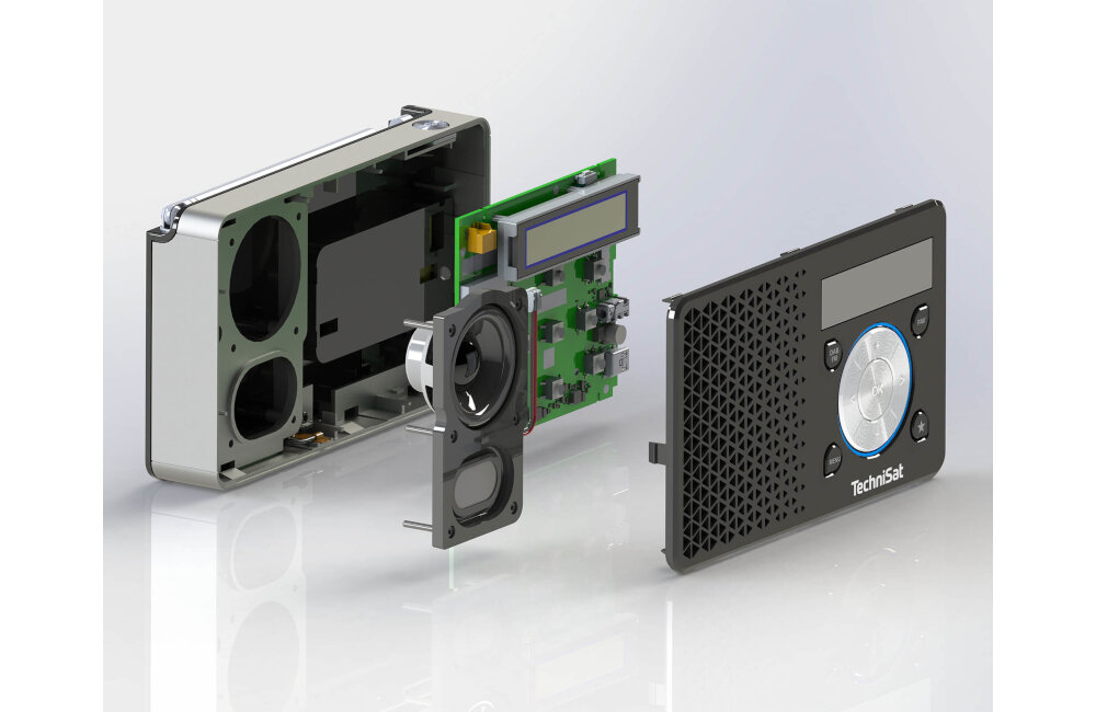 Radio TECHNISAT DIGITRADIO 1 biało-srebrny kompaktowy design membrana basowa jakość dźwięku