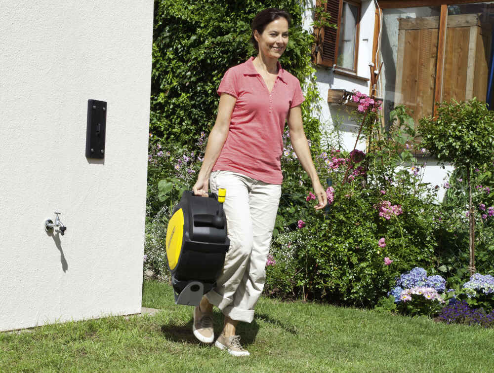 Bęben na wąż KARCHER automatyczny CR 7.220 2.645-043.0 komfort wygoda użytkowanie przechowywanie korzystanie przenoszenie wymiary długość szerokość wysokość waga
