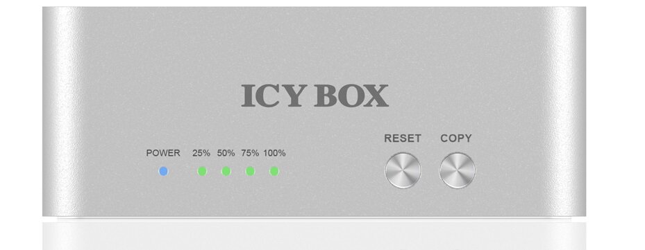 Stacja dokująca ICY BOX IB-120CL-U3 - Dioda Led intuicyjna obsługa zaprojektowany z troką o detale