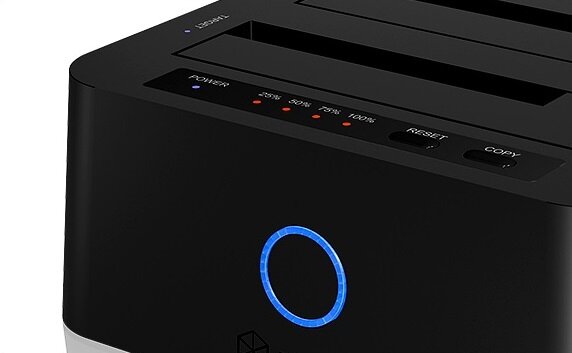 Stacja dokująca ICY BOX IB-123CL-U3 - Dioda Led intuicyjna obsługa zaprojektowany z troką o detale