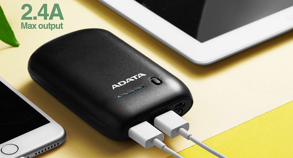 Powerbank ADATA AP10050 10050mAh ładowanie