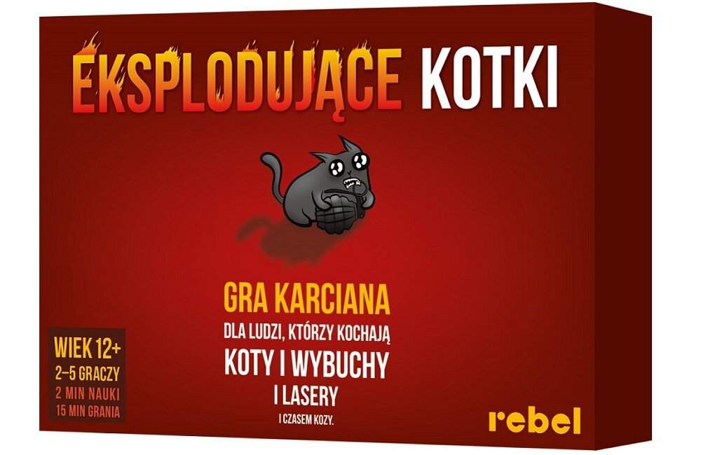 Gra karciana REBEL Eksplodujące Kotki 105415 Wygodne opakowanie