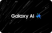 Czarny tło z białym napisem \'Galaxy AI\' oraz niebieską gwiazdką obok tekstu.