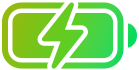 Logo \'media expert\' na tle gradientu przechodzącego od zieleni do żółci.