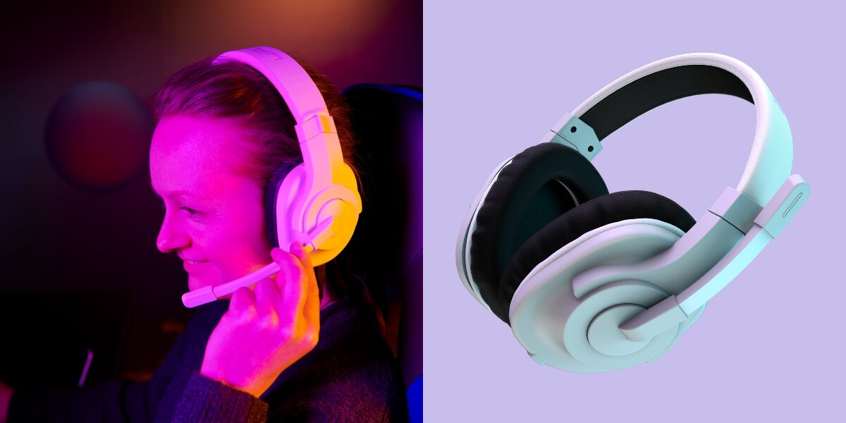 Słuchawki HAMA uRage SoundZ 100 V2, Dźwięk przestrzenny Biały Nauszniki z oddychającego materiału siatkowego Regulowany pałąk