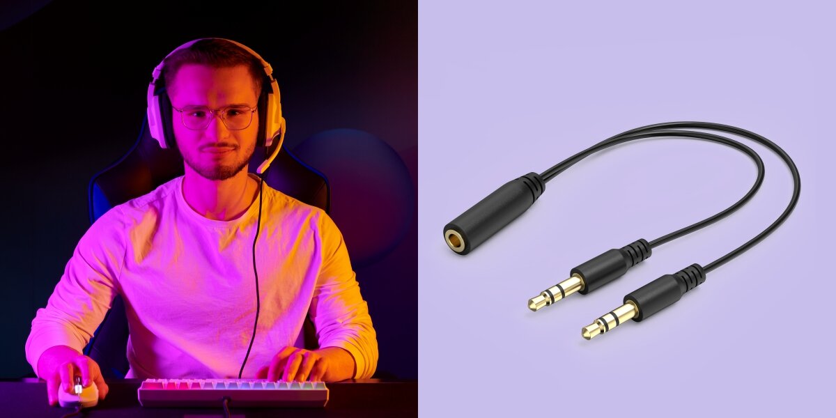 Słuchawki HAMA uRage SoundZ 100 V2, Dźwięk przestrzenny Biały współpracuje z PC, PlayStation 4 i 5, Xbox One, Xbox Series X/S oraz smartfonami Adapter Y Plug and Play