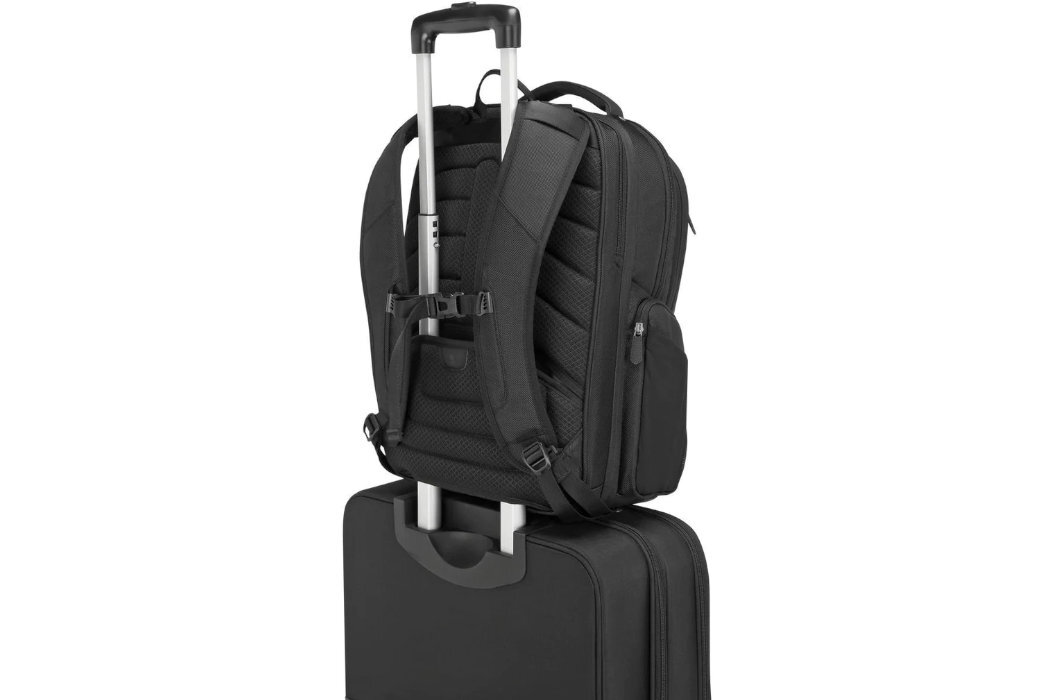 Plecak na laptopa TARGUS Corporate Traveller 15.6 cali Czarny wyposażenie wodoodporny wygodny komfortowy zabezpieczenie