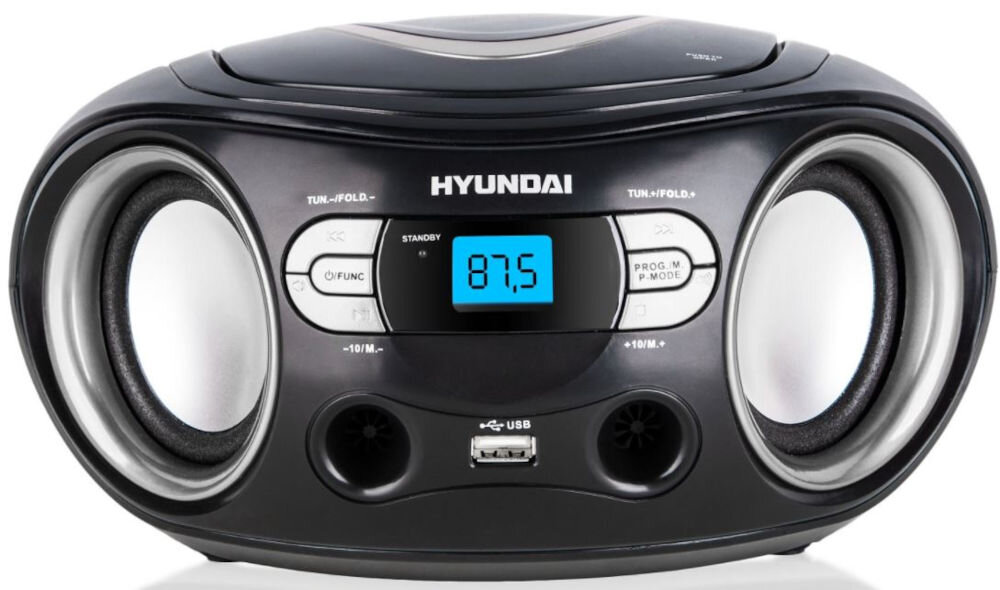 Radioodtwarzacz HYUNDAI TRC 533 AU3BS - Radio zawsze pod ręką, Radioodtwarzacz od frontu na białym tle