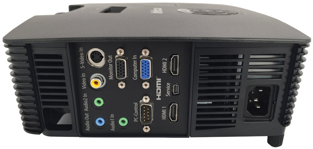 Projektor INFOCUS IN114xa kompatynilnosc liczne porty wejscia HDMI VGA USB wejscia wyjscia podlaczenie