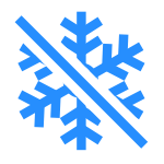 no frost Niebieska ikona przedstawiająca przekreślony płatek śniegu, symbolizująca funkcję No Frost.