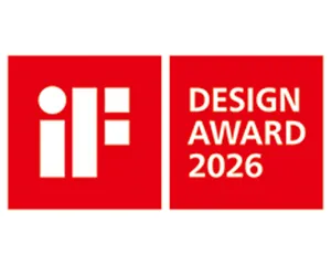 if design award r95h 300x240 Logo iF Design Award 2026 na czerwonym tle.