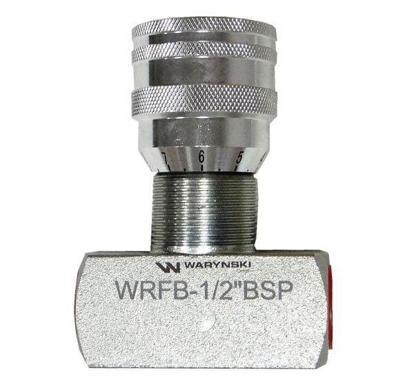 Metalowy zawór z oznaczeniem \'WRFB-1/2\