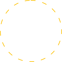Ikona z napisem \'ECO\' w białym kolorze, otoczona przerywaną żółtą linią w kształcie koła.