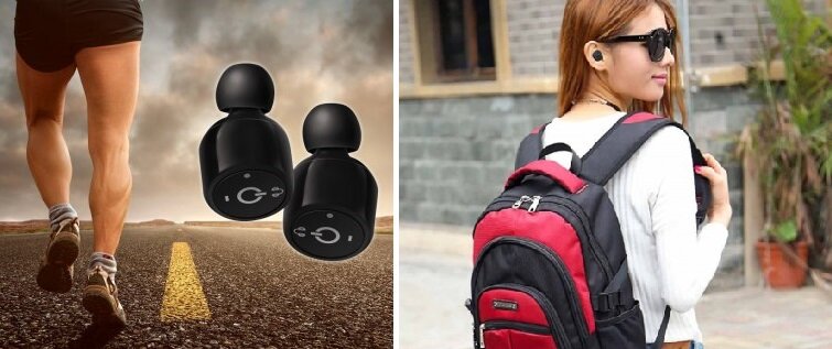 Słuchawki dokanałowe FOREVER TWE-100 Czarny bluetooth