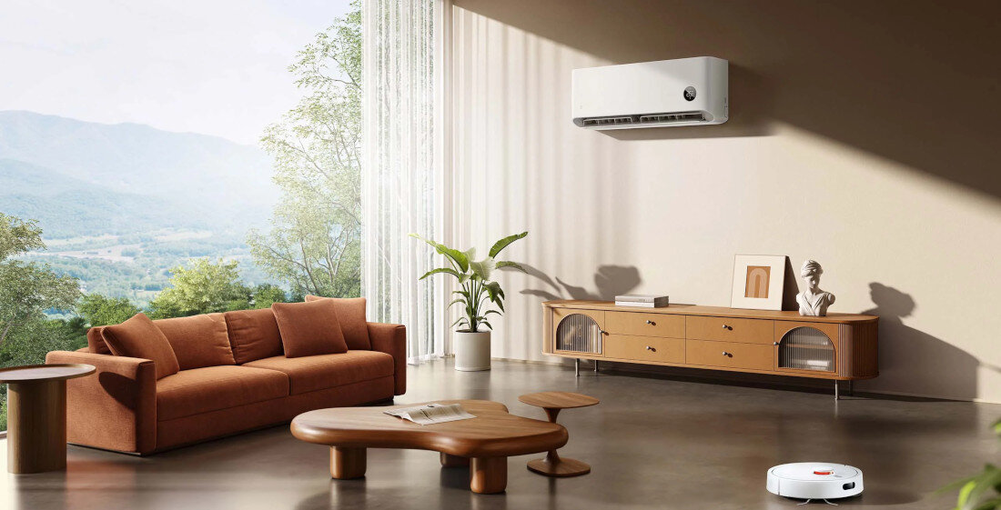 Klimatyzator Split, Pompa ciepła powietrze - powietrze XIAOMI Mijia Air Conditioner Eco 3.5 kW  zdjęcie lifestyle Solidna konstrukcja wymiary waga