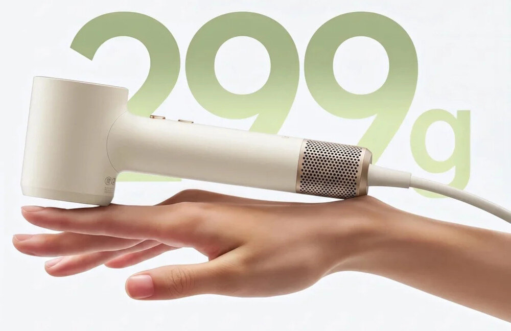 Suszarka LAIFEN Swift Mini Seashell White 1100 W zdjęcie lifestyle Lekka na co dzień wymiary waga