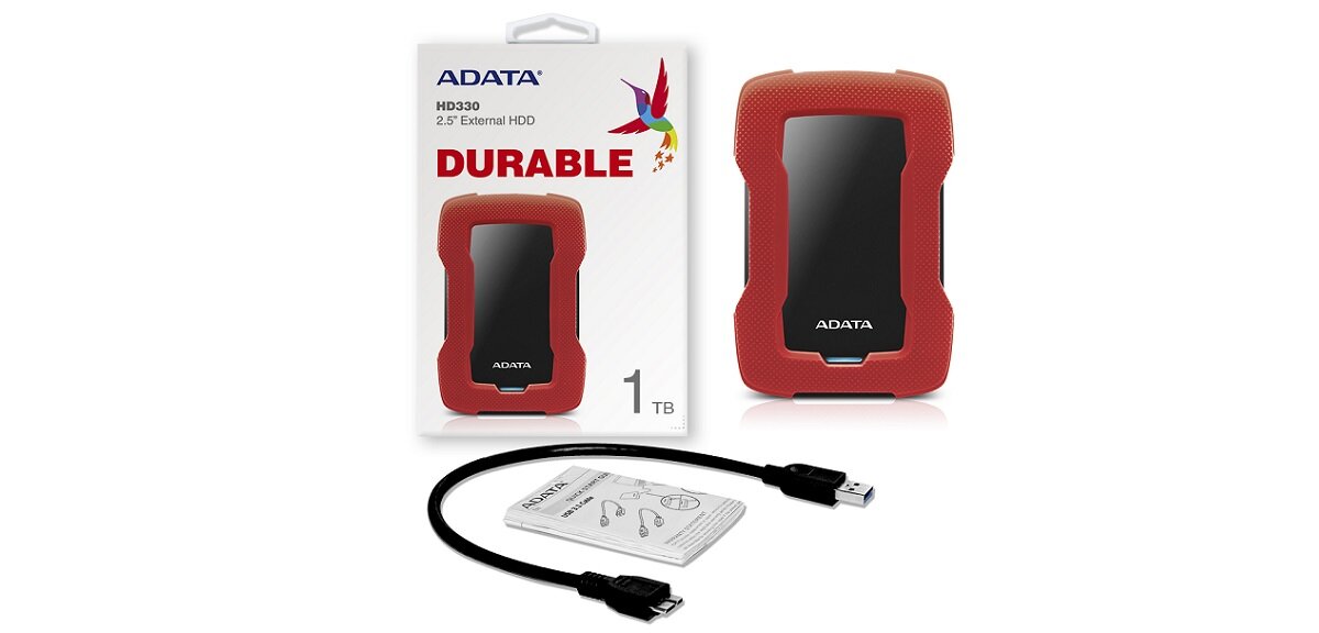 Dysk ADATA Durable Lite HD330 Bezpieczny transport