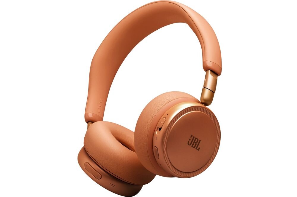 Słuchawki nauszne JBL Live 680NC ANC Hi-Res JBL Signature Sound przestrzenny dźwięk Spatial Sound, słuchawki nauszne na białym tle
