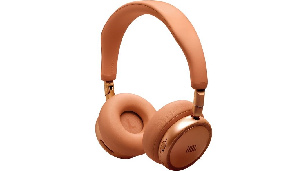 Słuchawki nauszne JBL Live 680NC ANC połączenie wielopunktowe Bluetooth dwa urządzenia, słuchawki nauszne na białym tle