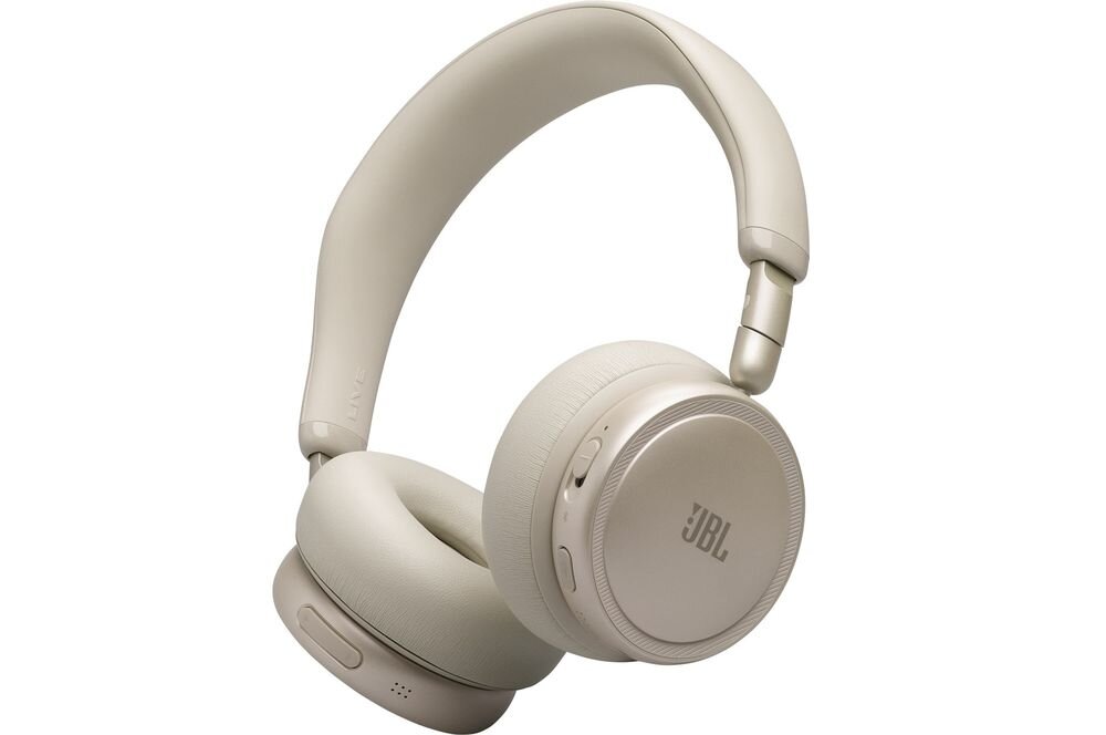 Słuchawki nauszne JBL Live 680NC ANC Hi-Res JBL Signature Sound przestrzenny dźwięk Spatial Sound, słuchawki nauszne na białym tle