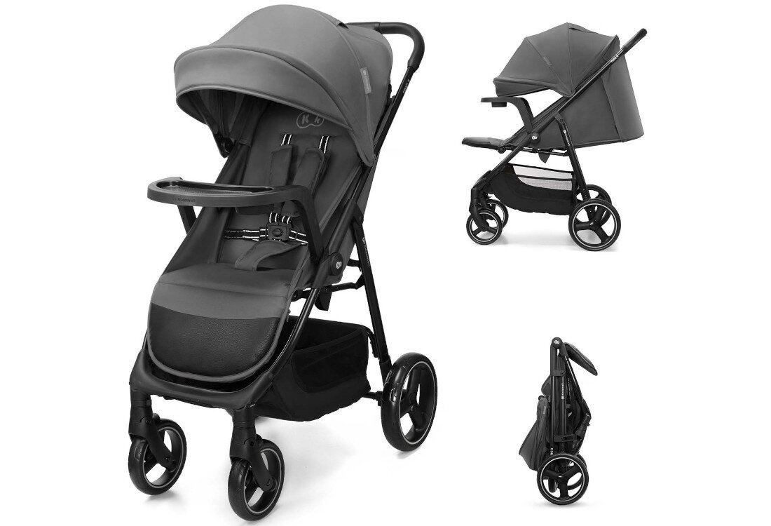 Wózek dziecięcy spacerowy KINDERKRAFT Trig 3 Tray Szary Wygoda na każdy spacer zdjęcie lifestyle