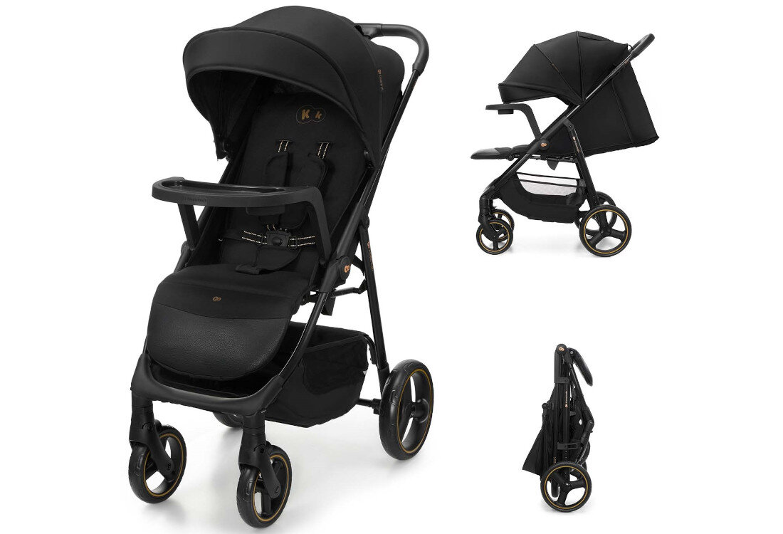 Wózek dziecięcy spacerowy KINDERKRAFT Trig 3 Tray Czarny Wygoda na każdy spacer zdjęcie lifestyle