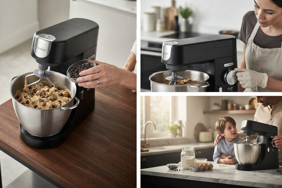 Robot kuchenny planetarny KENWOOD KVL87.003BK Chef XL Pro Czarny, 1700W, mocny i cichy silnik