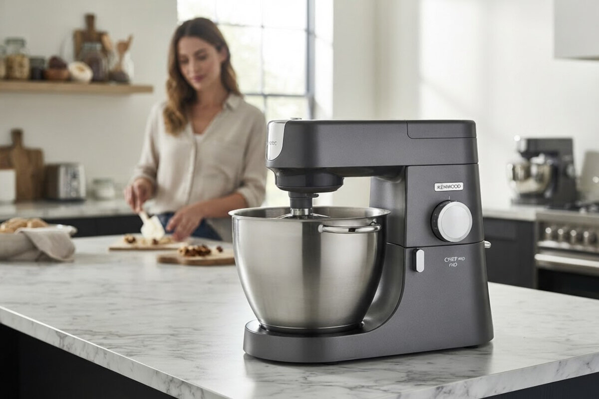 Robot kuchenny planetarny KENWOOD KVL87.003BK Chef XL Pro Czarny, 1700W, mocny i cichy silnik
