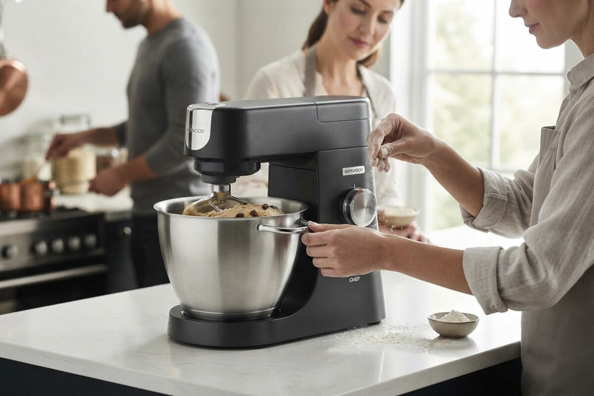 Robot kuchenny planetarny KENWOOD KVL87.003BK Chef XL Pro Czarny, 1700W, mocny i cichy silnik