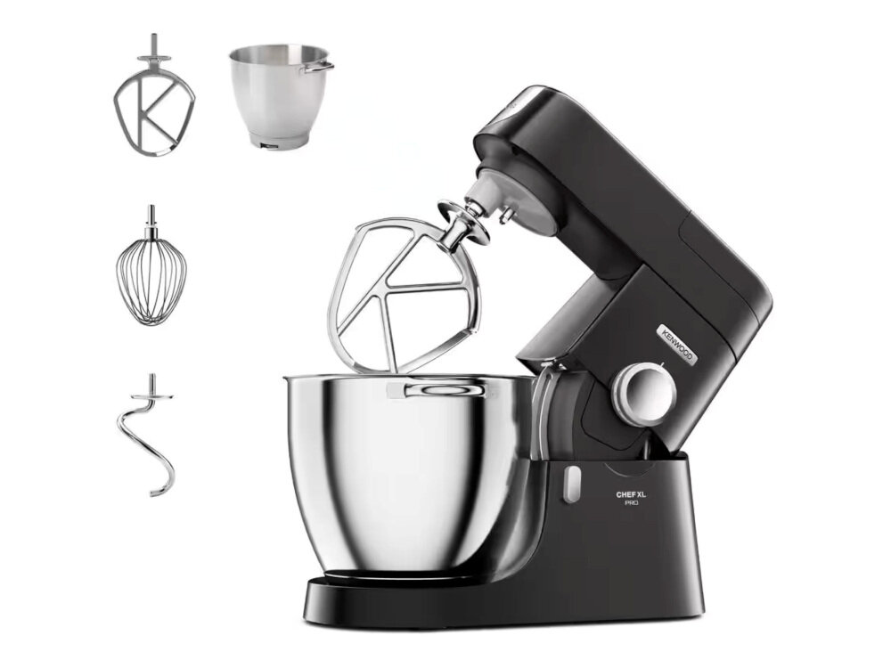 Robot kuchenny planetarny KENWOOD KVL87.003BK Chef XL Pro Czarny, 1700W, mocny i cichy silnik