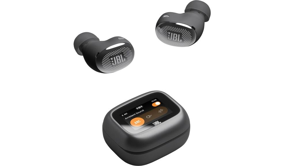 Słuchawki dokanałowe JBL Live Buds 4 ANC z Bluetooth LE Audio i Auracast, słuchawki z etui ładującym na białym tle