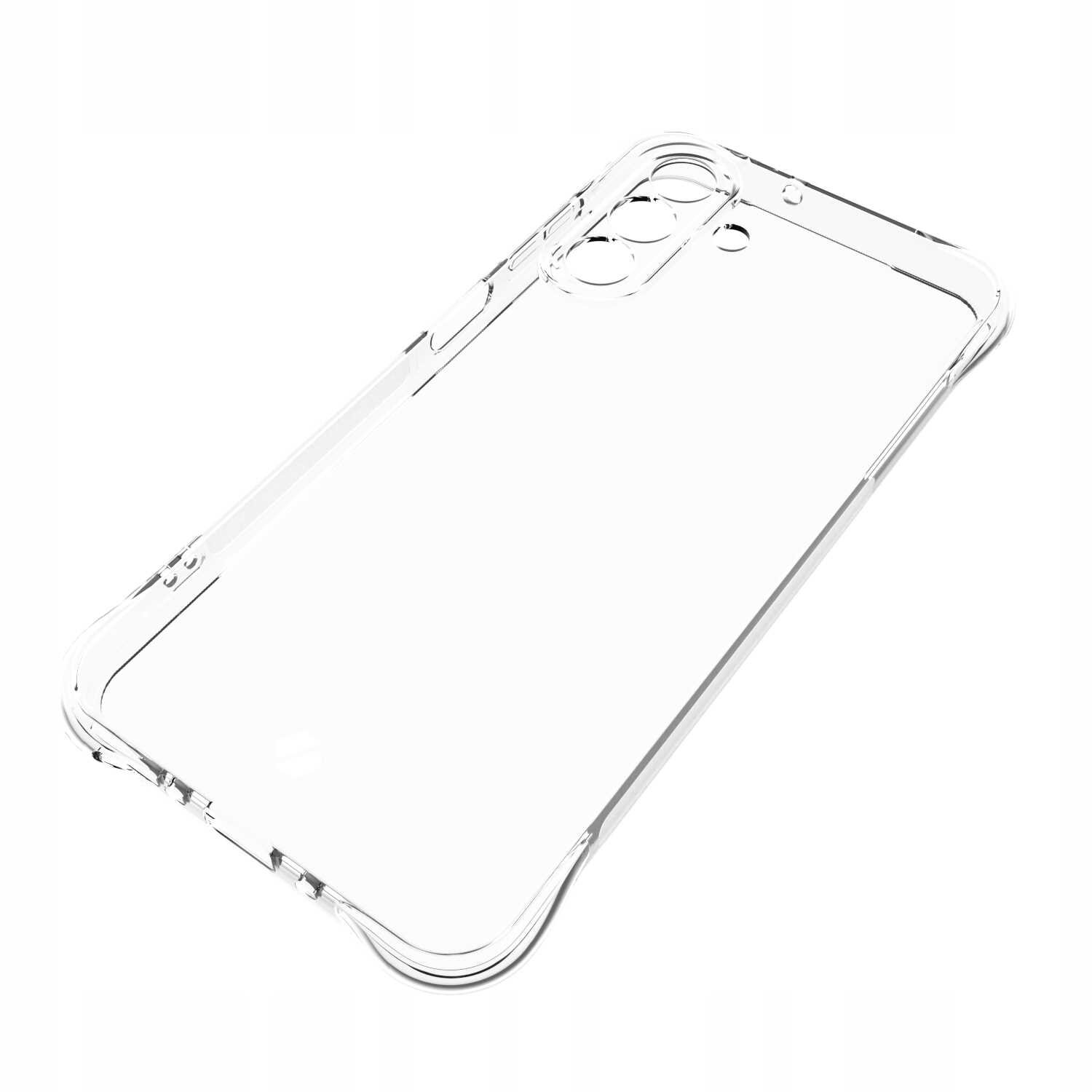 Przezroczyste silikonowe etui z wycięciami na aparat i przyciski, przeznaczone do telefonu Galaxy A26.