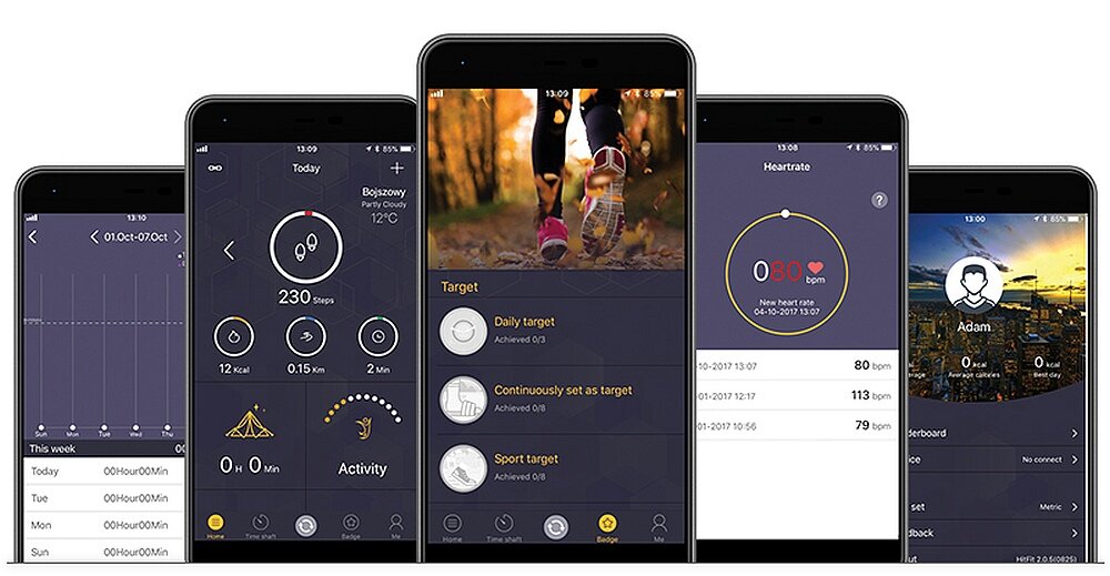 Smartband MAXCOM FitGo FW11  zdrowie monitoring pasek ekran bateria pomiar sport aktywność 