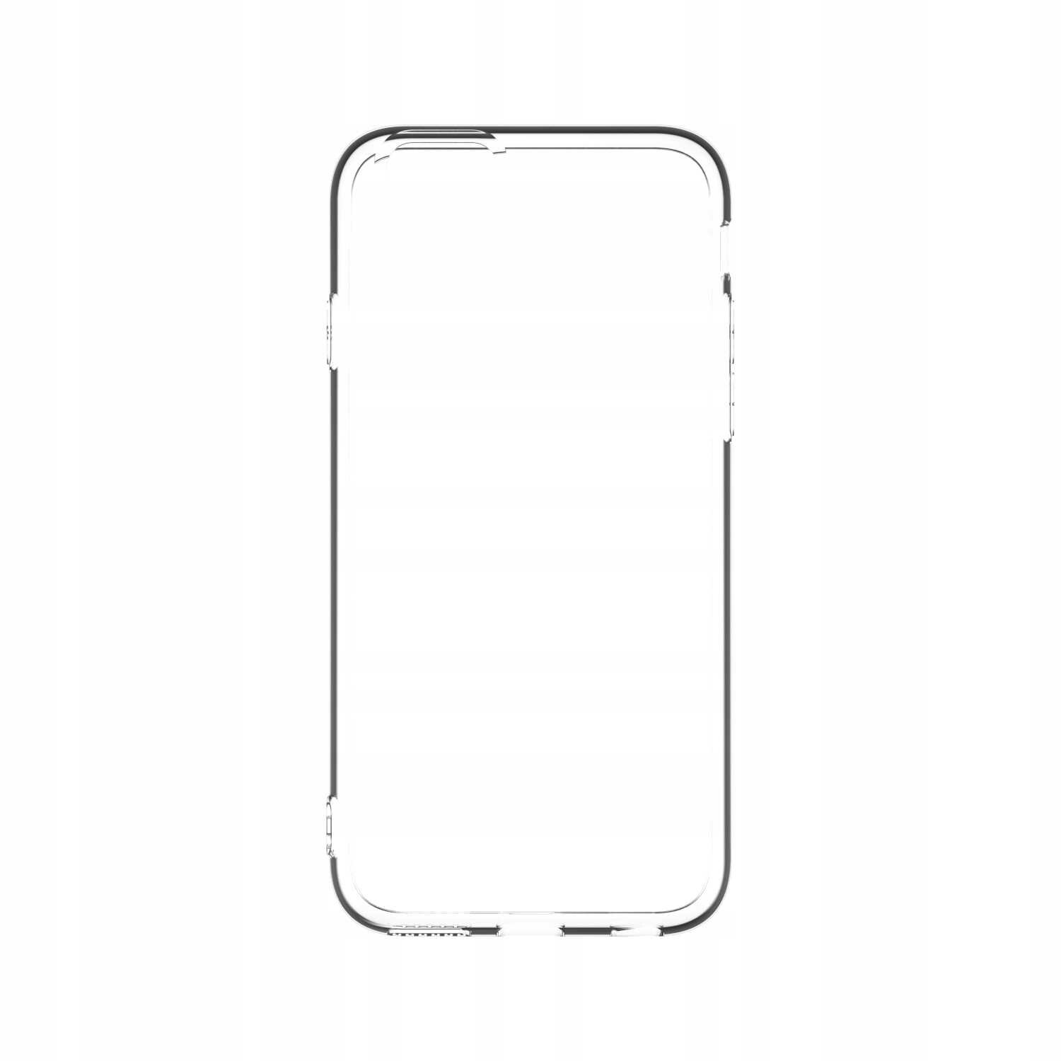 Przezroczyste silikonowe etui na telefon o prostokątnym kształcie z zaokrąglonymi rogami, przeznaczone do iPhone 6/6s.
