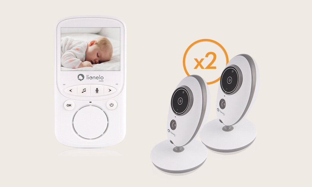 Niania elektroniczna LIONELO Babyline 5.1 regulacja statyw dwie kamery ekran ułatwienie