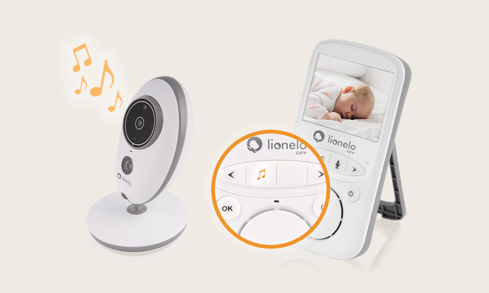 Niania elektroniczna LIONELO Babyline 5.1 Odgłosy natury dźwięk 8 melodii możliwości podgłaśnianianie ściszanie