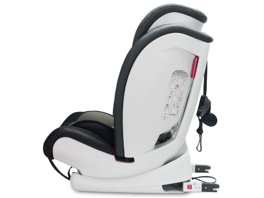 Fotelik samochodowy CARETERO VolanteFix 9-36 kg Grafitowo-czarny system ISOFIX prosta obsluga system TO TETHER bezpeiczenstwo