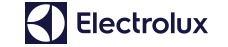 Logo Electrolux w kolorze granatowym, składające się z symbolu i nazwy firmy.