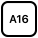 Czarny symbol w kształcie strzałki skierowanej w dół na białym tle.