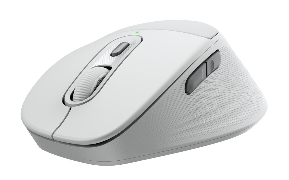 LOGITECH Signature Comfort Plus M850 L Wyprofilowana konstrukcja antypoślizgowe, gumowe uchwyty boczne prawej dłoni Wycięcie na kciuk - mysz od przodu na białym tle