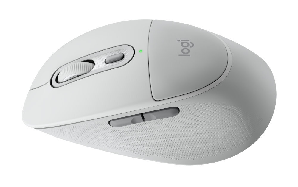 LOGITECH Signature Comfort Plus M850 L Signature Comfort Plus M850L pracuje cicho Kliknięcie jest subtelne i wyczuwalne pod palcami - mysz pod kątem od góry i lewej strony
