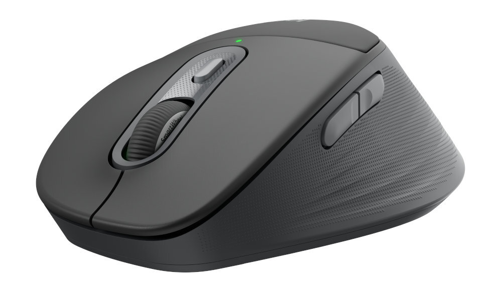 LOGITECH Signature Comfort Plus M850 L Wyprofilowana konstrukcja antypoślizgowe, gumowe uchwyty boczne prawej dłoni Wycięcie na kciuk - mysz od przodu na białym tle