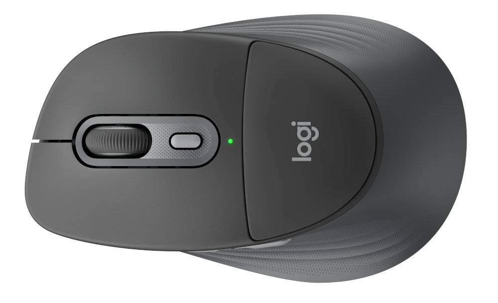 LOGITECH Signature Comfort Plus M850 L rolka przewijania przeglądanie dokumentów szybkie przewijanie - mysz od góry na białym tle
