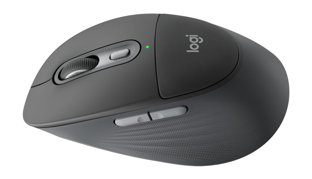 LOGITECH Signature Comfort Plus M850 L Signature Comfort Plus M850L pracuje cicho Kliknięcie jest subtelne i wyczuwalne pod palcami - mysz pod kątem od góry i lewej strony