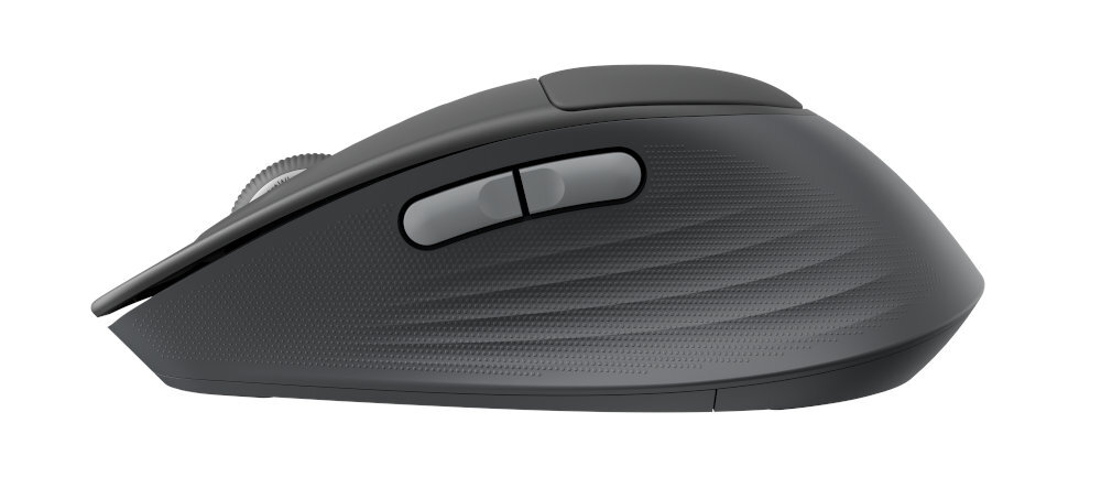 LOGITECH Signature Comfort Plus M850 L Aplikacja Logi Options+ personalizację przycisków myszy przypisywanie im wybranych funkcji i skrótów automatyzacje - mysz od boku, widoczne przyciski boczne